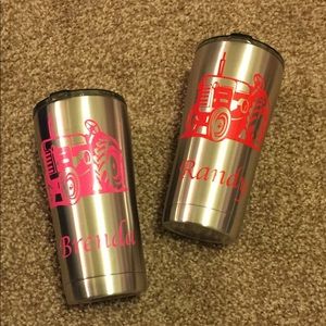 Personalized tractor tumbler